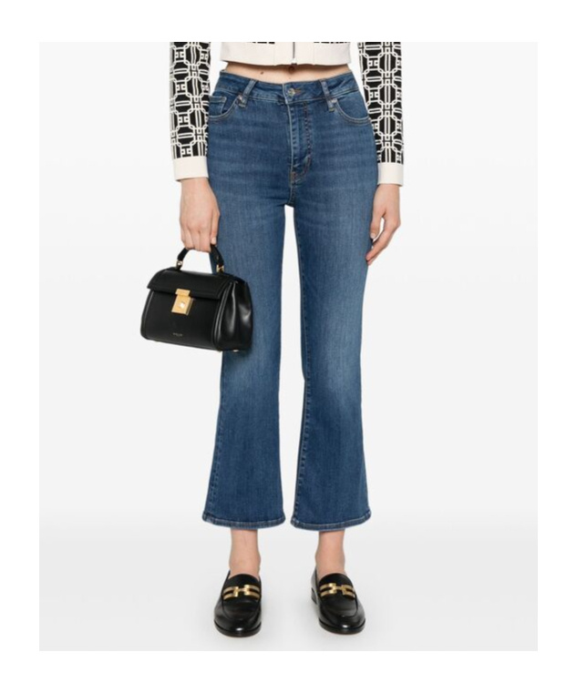 Frame Le Crop Mini Boot Jeans In Blue