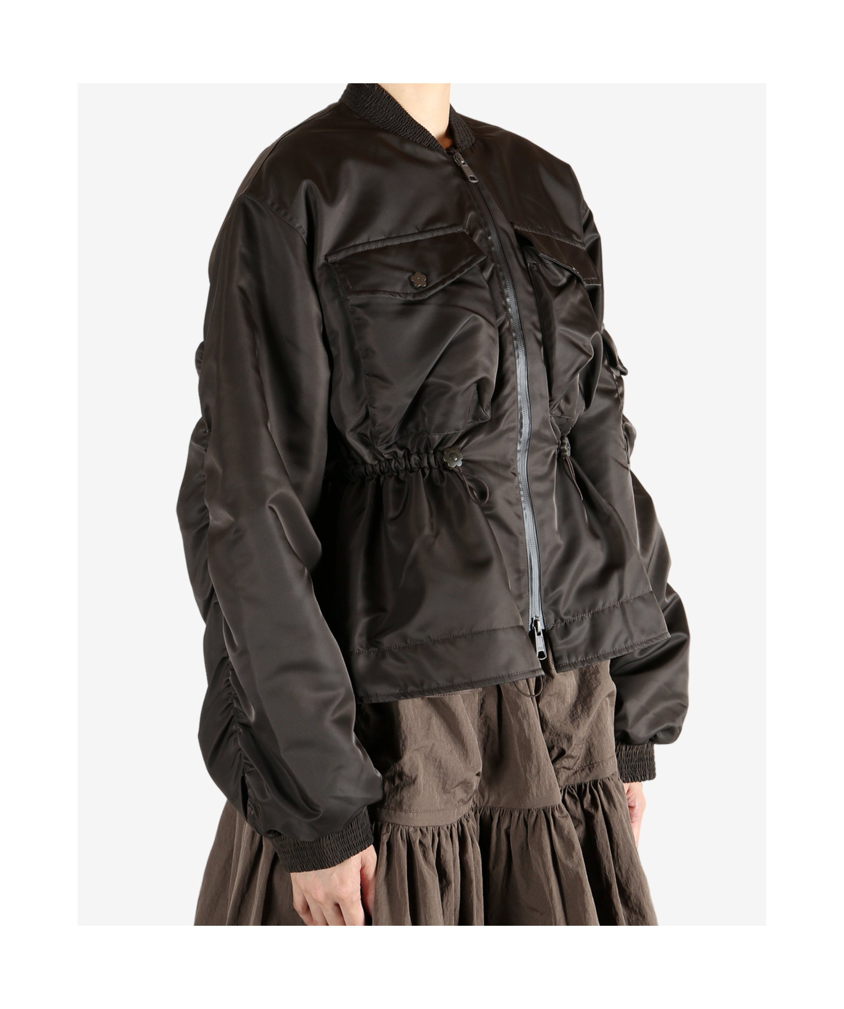 Cecilie Bahnsen Long Sleeve Cotton Coat In Black