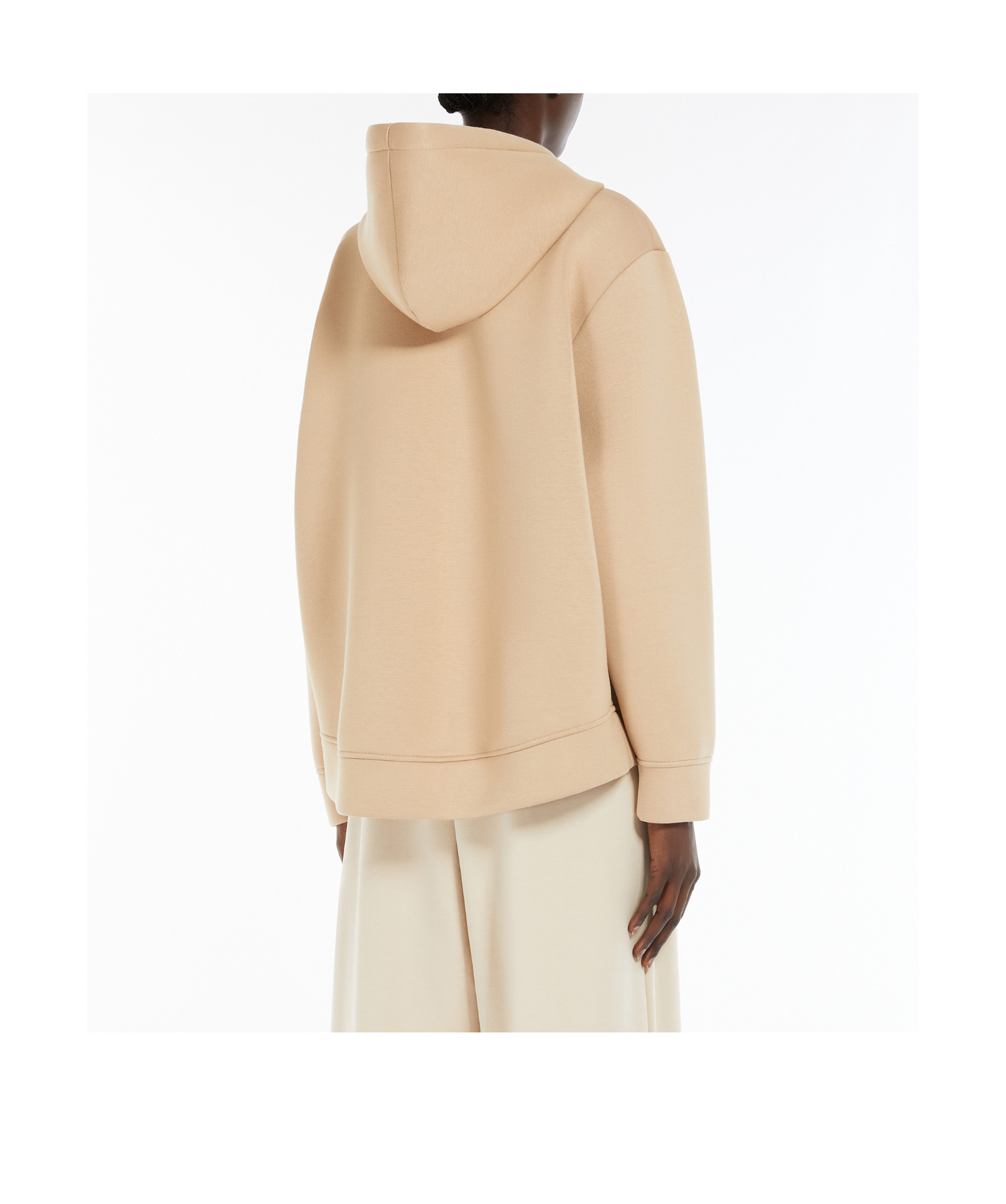Shop Weekend Max Mara Knitted Hoodie In Nude