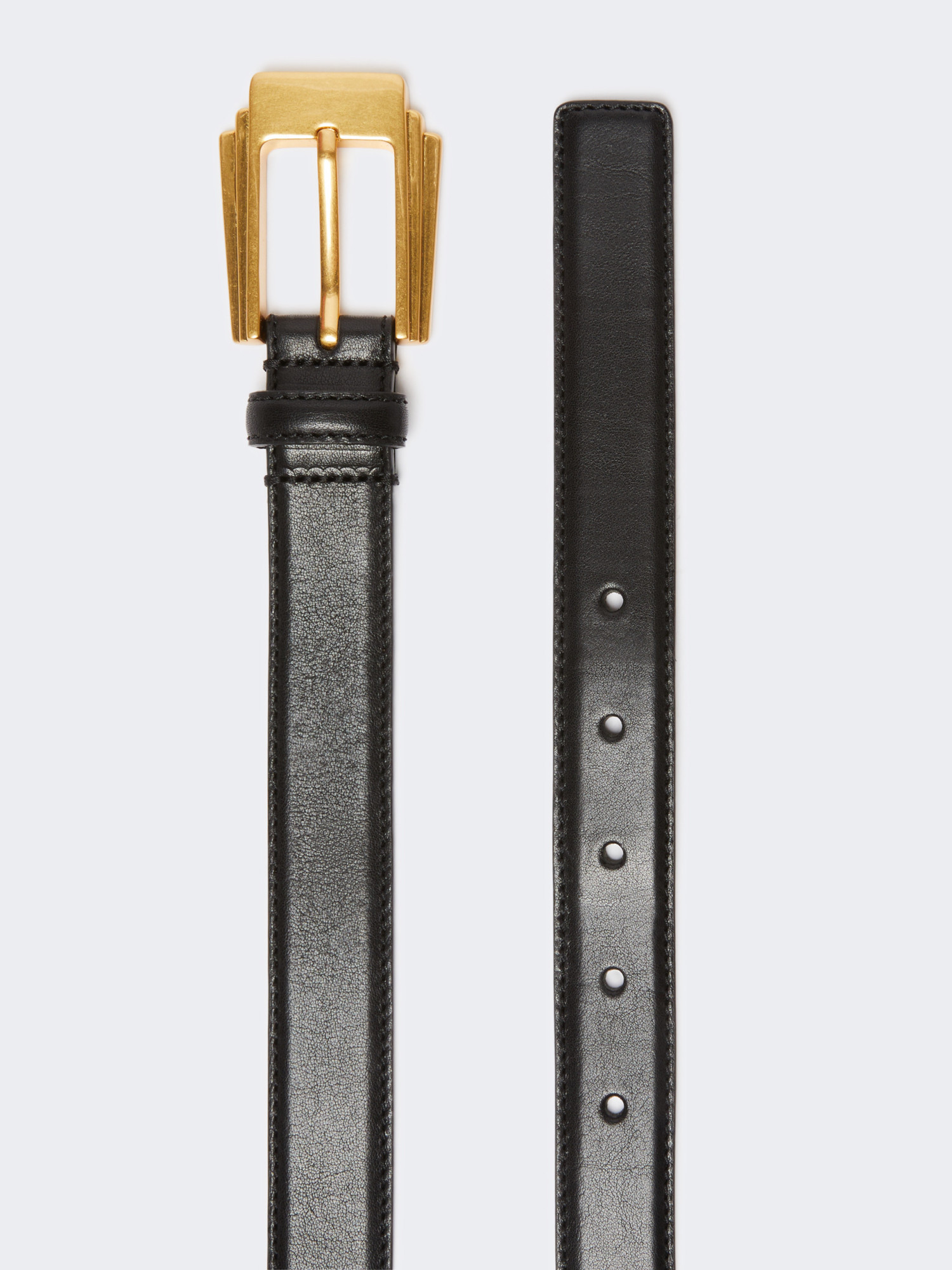 Weekend Max Mara Leather Belt In Black