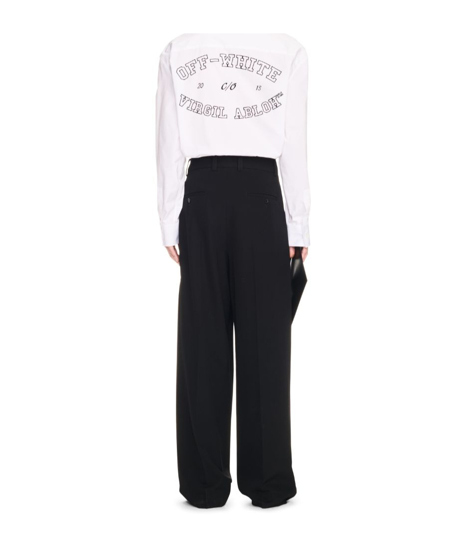 Off-white Ow Darted Tailored Trousers In Black