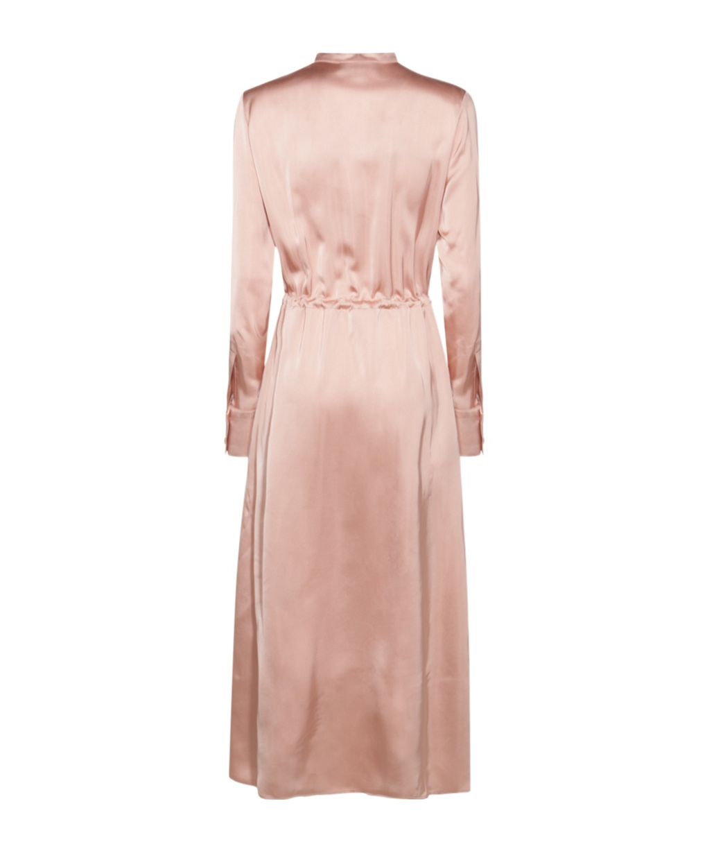 Fabiana Filippi Pink Viscose Maxi Dress In Nude