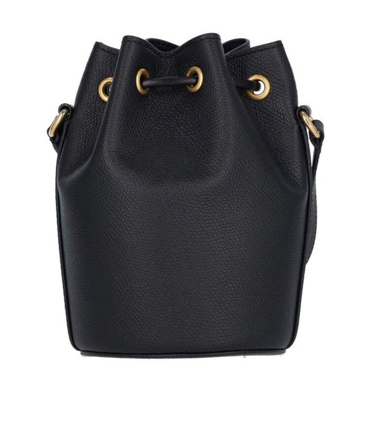 Valentino Draw-rope Bucket Bag In Black