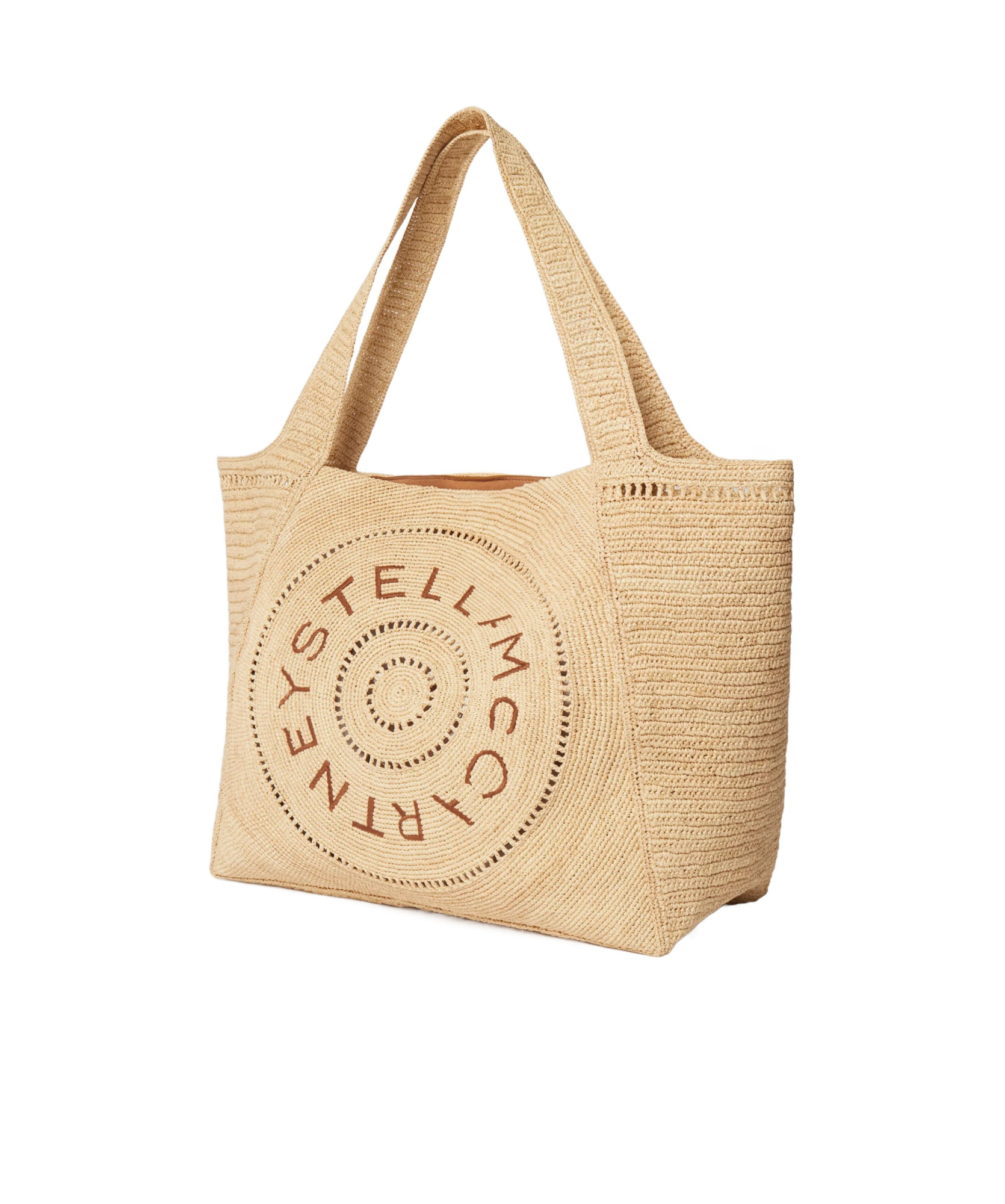 Stella Mccartney Logo Raffia Large Tote Bag