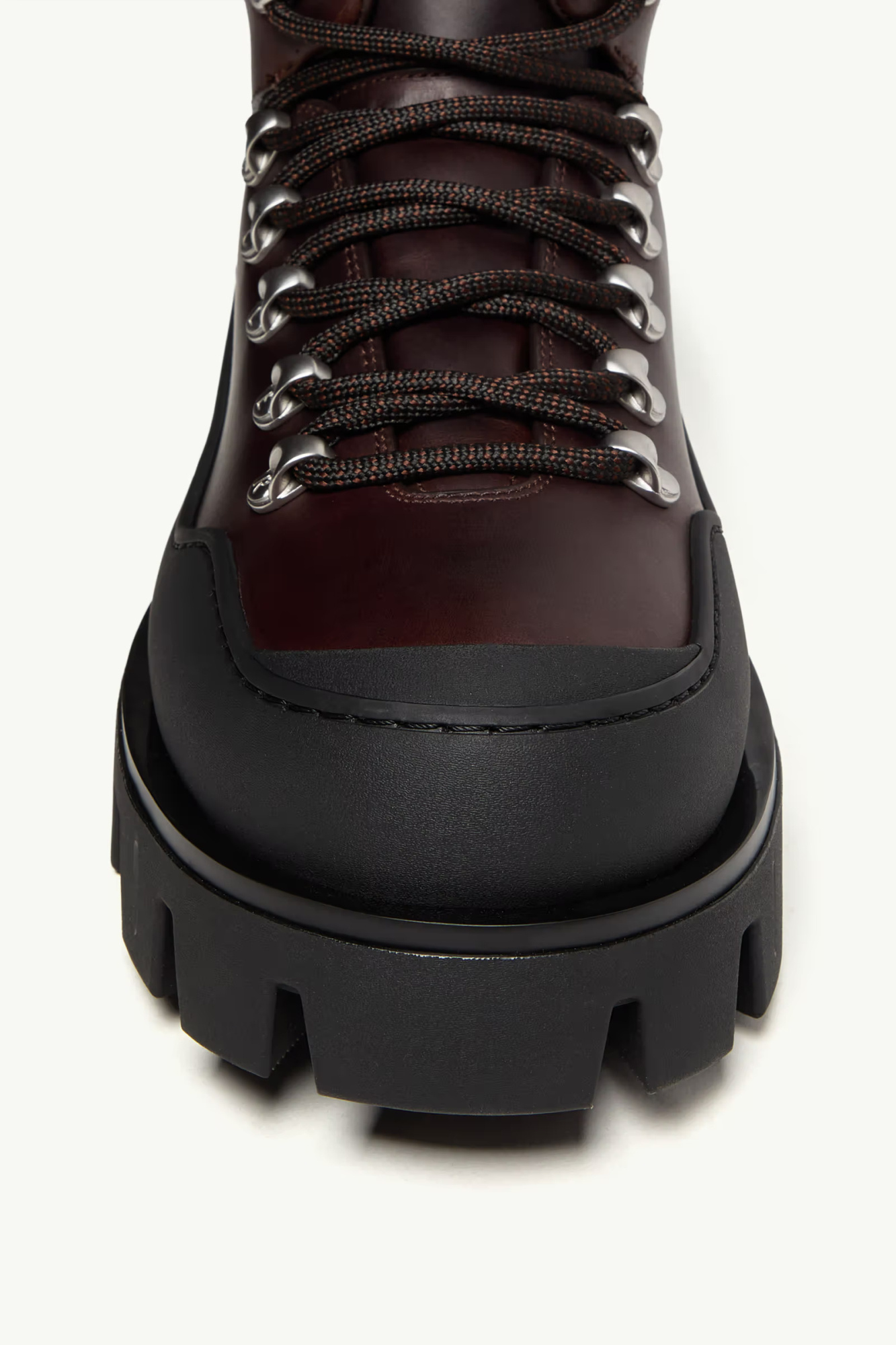 Moncler Grenoble Peak Trek Leather Hiking Boots In Animal Print