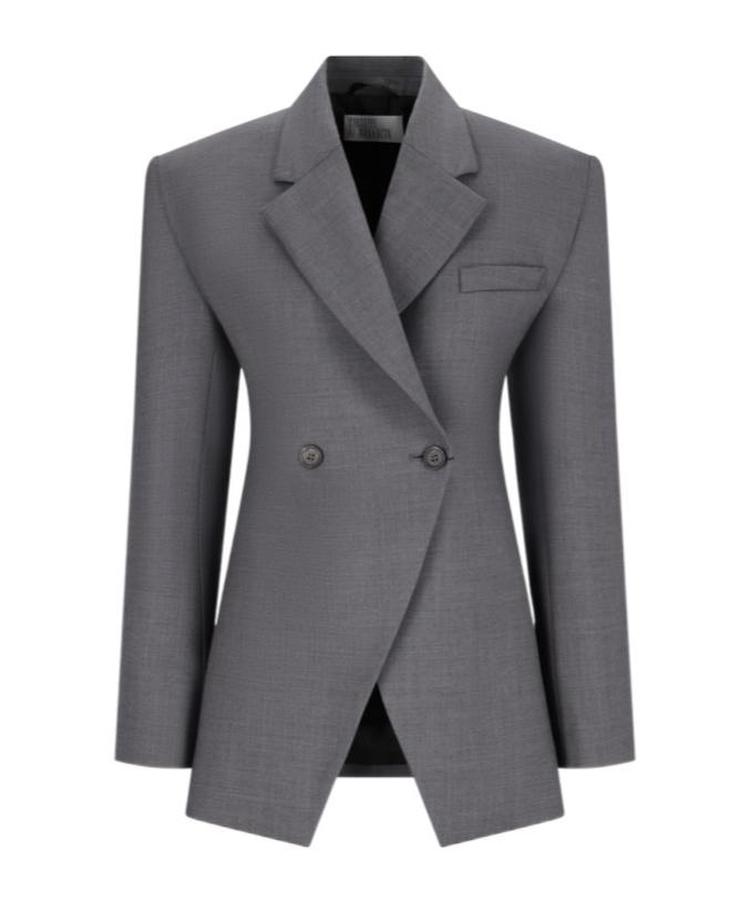Giuseppe Di Morabito Asymmetrical Double-breasted Jacket In Gray