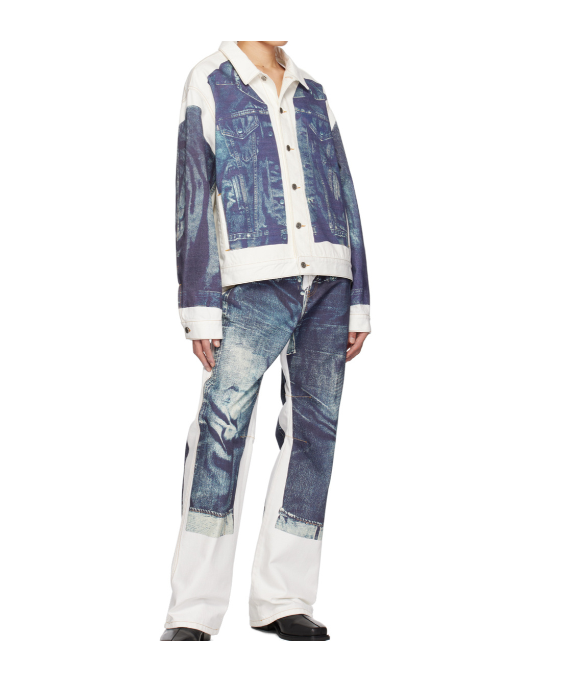 Jean Paul Gaultier Printed Denim Jacket