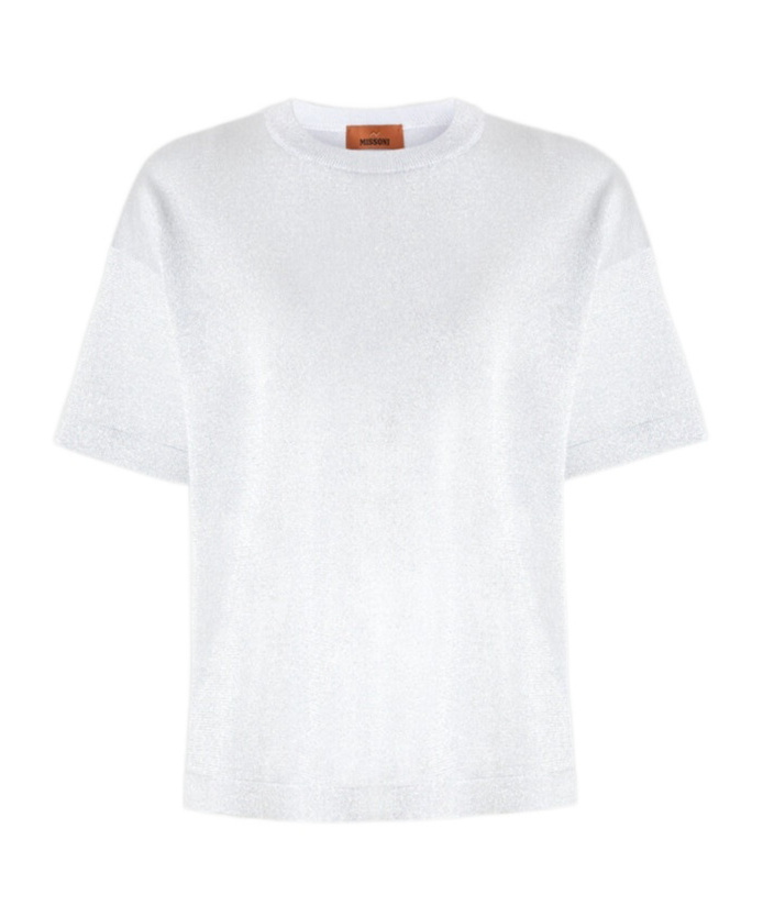 Shop Missoni Oversized Crewneck Sweater In White
