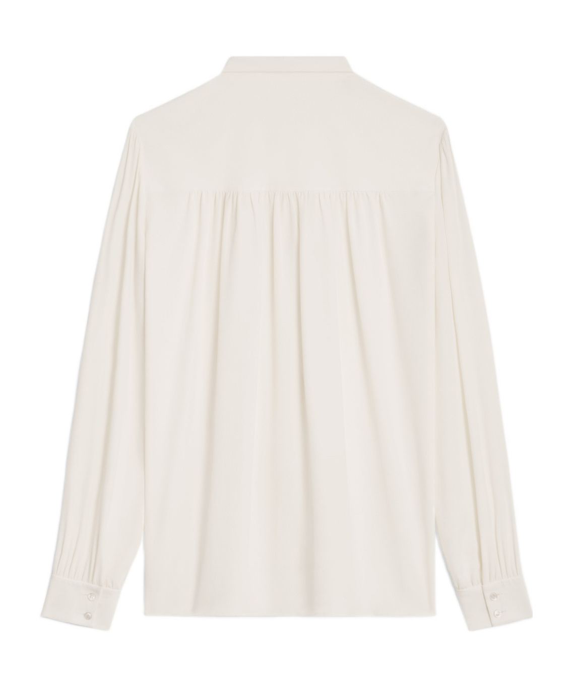 Celine Lavallière Blouse In Silk Crepe And Acetate In Ivory
