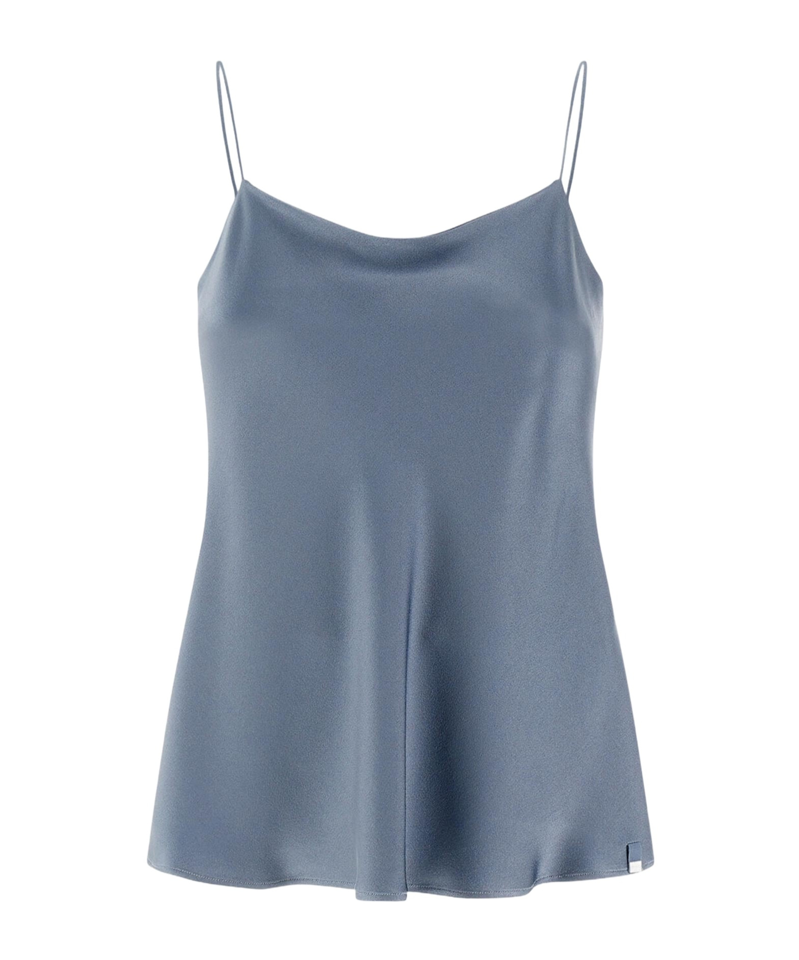 Herno Resort Top In Satin Effect In Blue