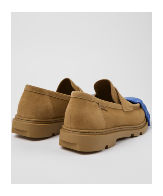 Camper Junction Suede Loafers In Brown