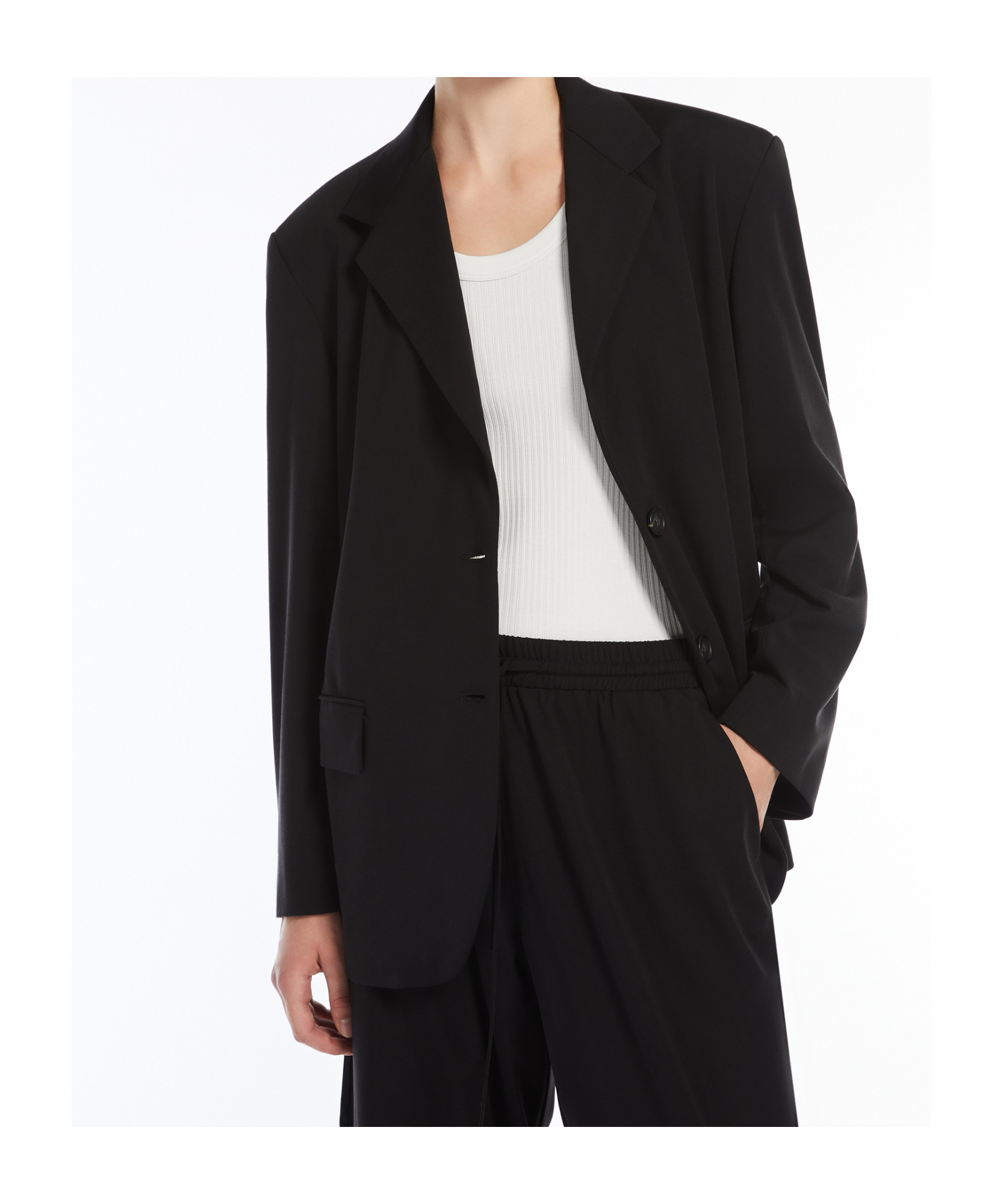 Weekend Max Mara Erik Single Breasted Blazer In Black
