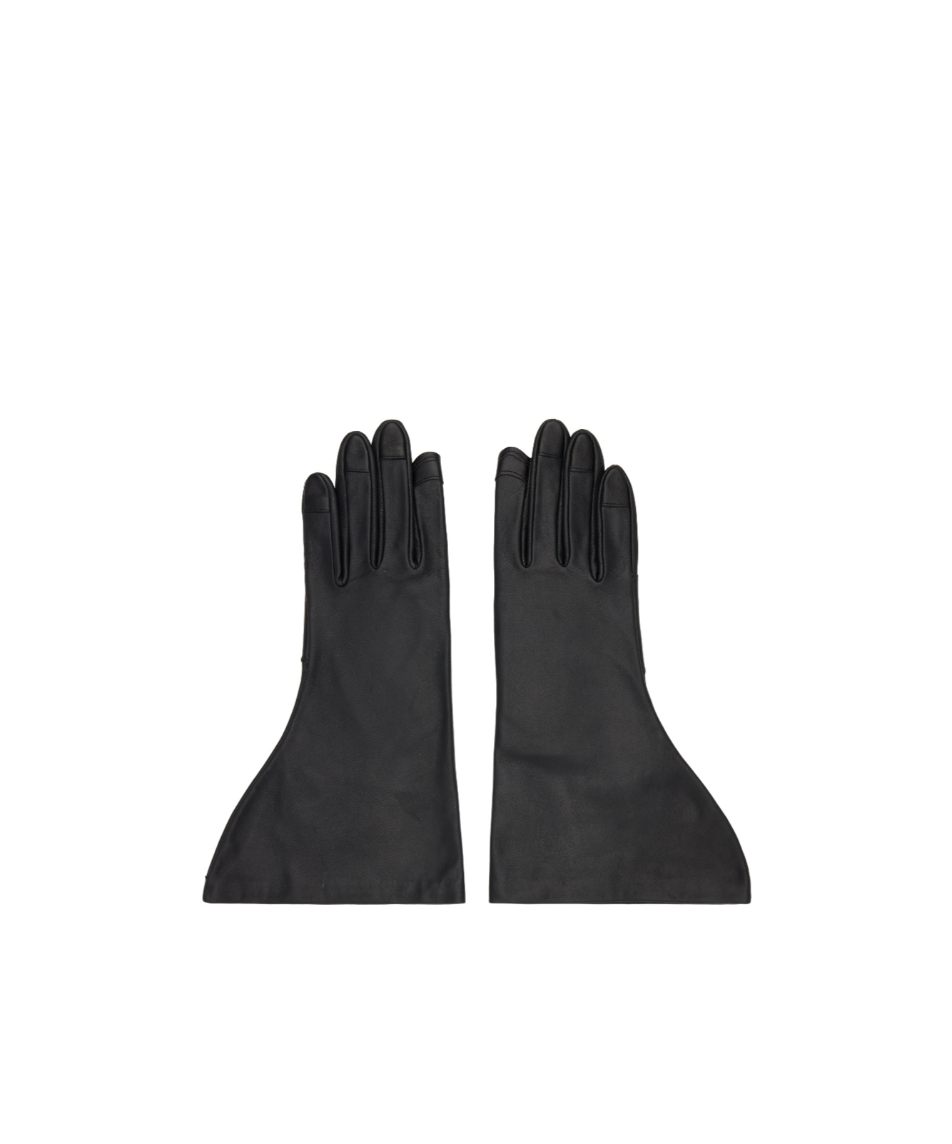 Rick Owens Black Concordians Gleam Gloves In Black