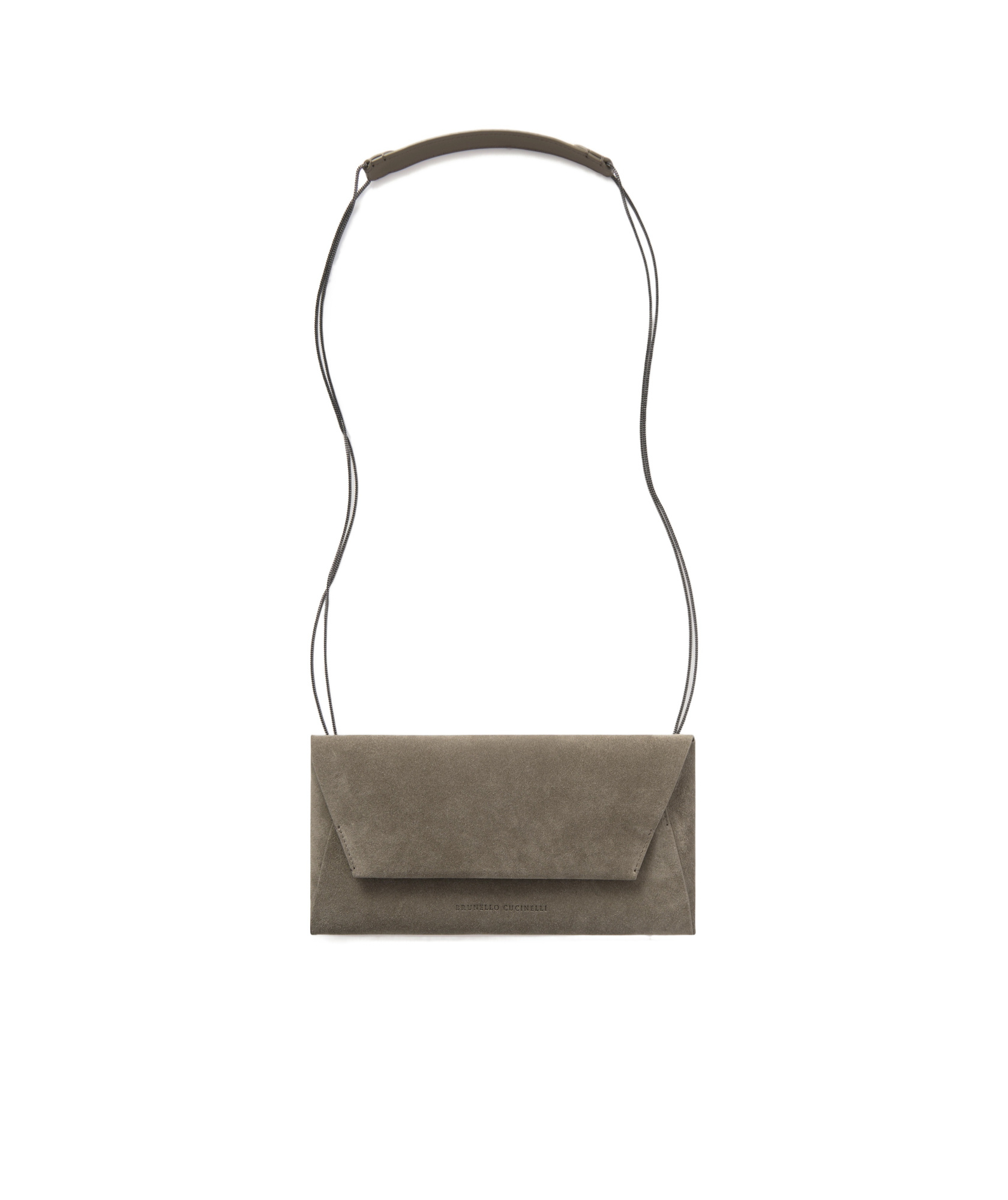 Brunello Cucinelli Suede Shoulder Bag In Green