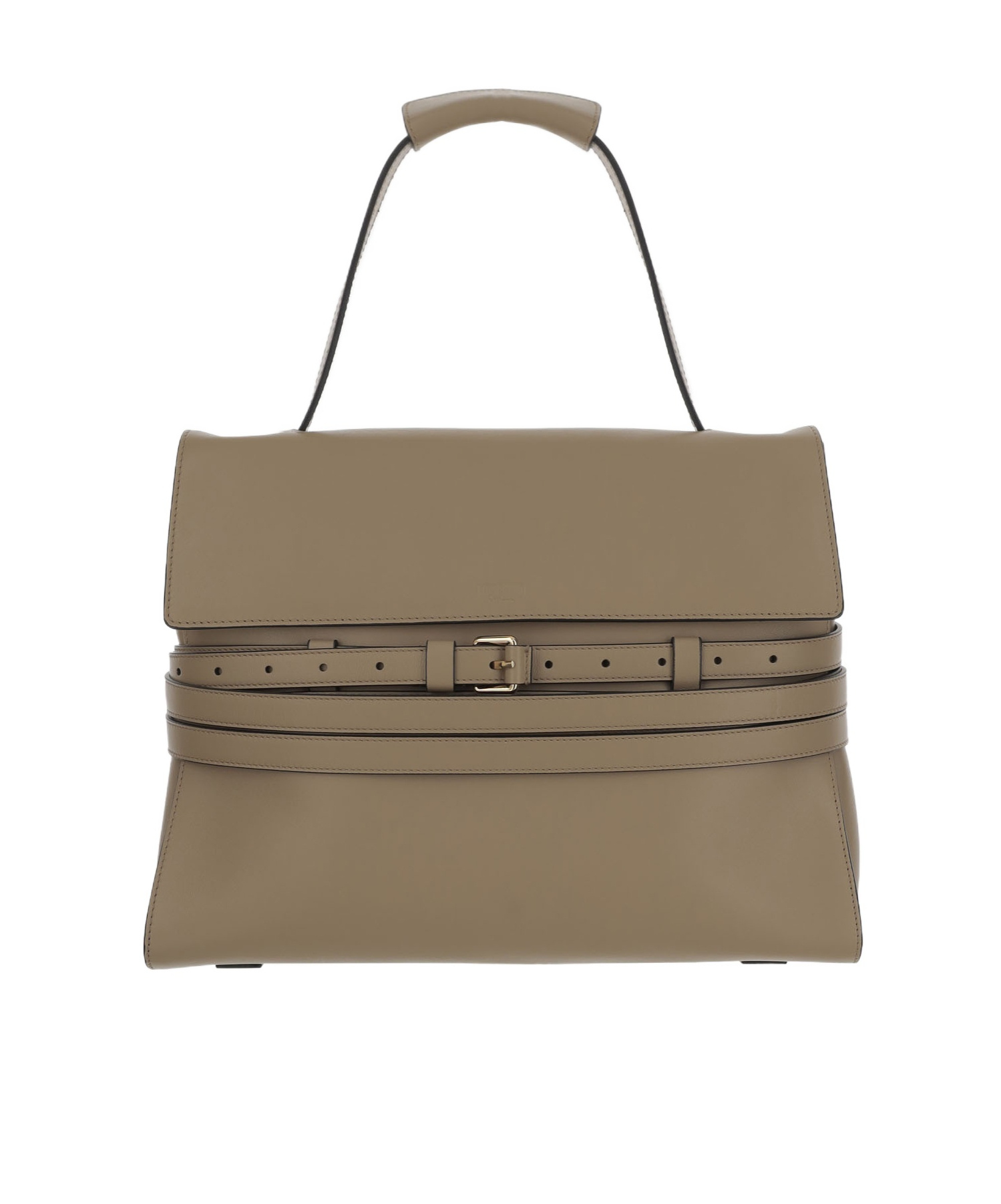 Moschino Flip Shoulder Bag In Gray