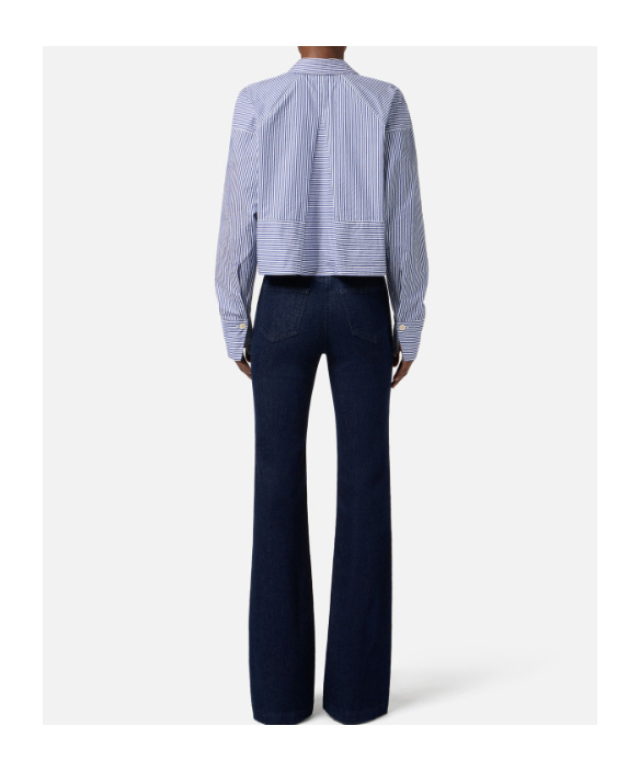 Elisabetta Franchi High-waist Flared Jeans In Blue
