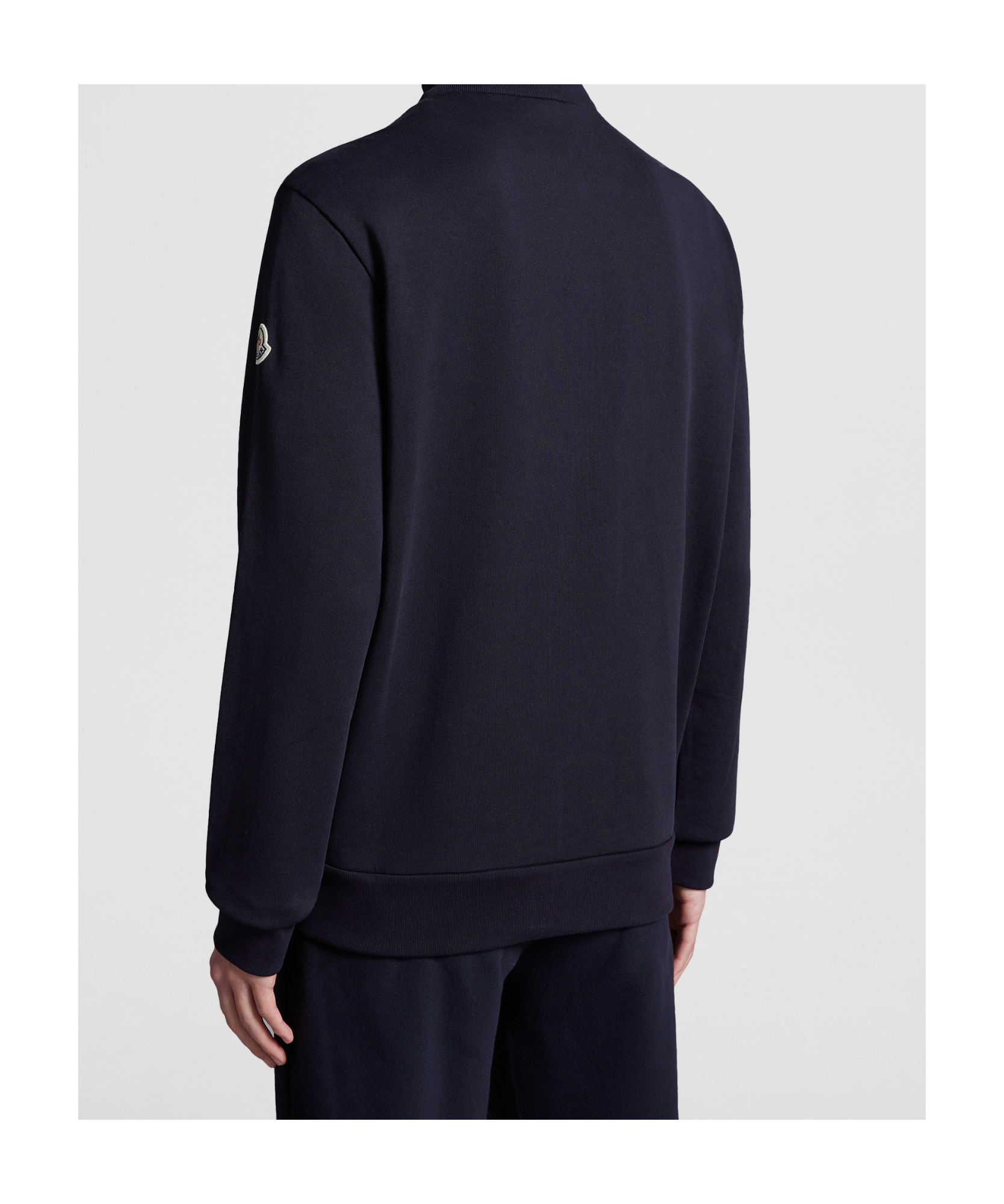 Moncler Tricolour-trim Cotton Sweatshirt In Blue