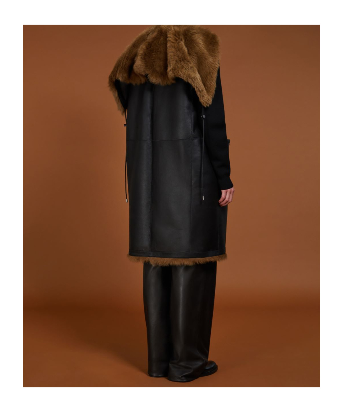 Max Mara Double-sided Wool Vest Coat In Black