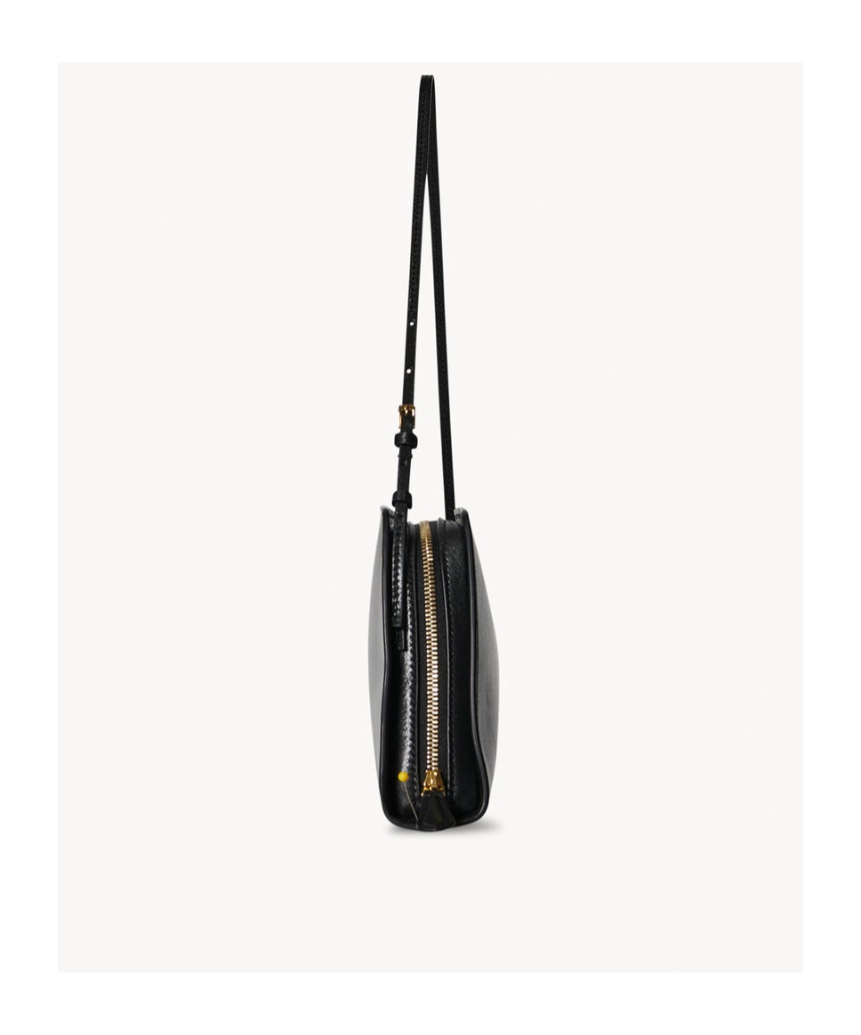 The Row Dalia Baguette Logo Shoulder Bag In Black