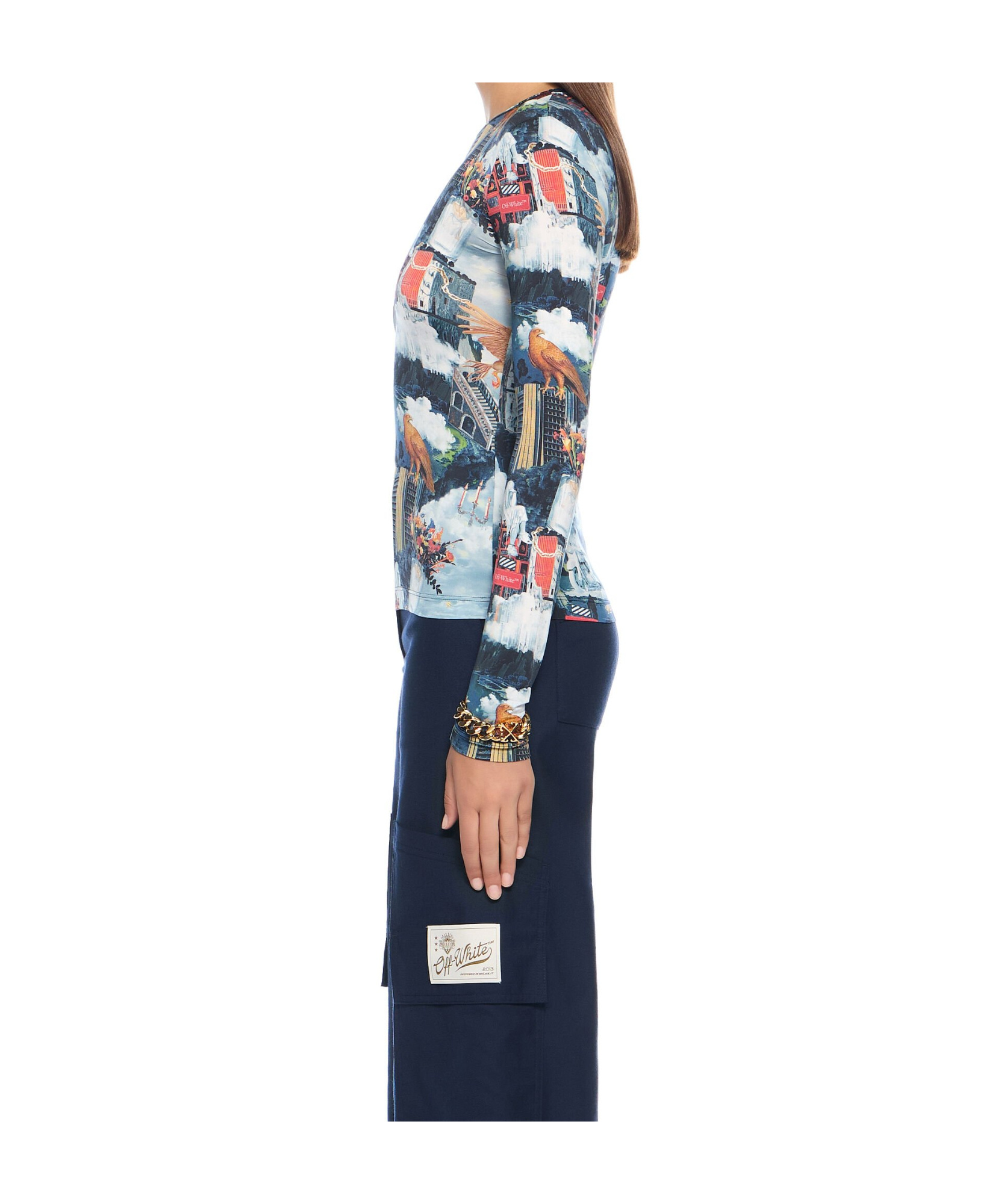 Off-white World Paint Second Skin Crew In Multi