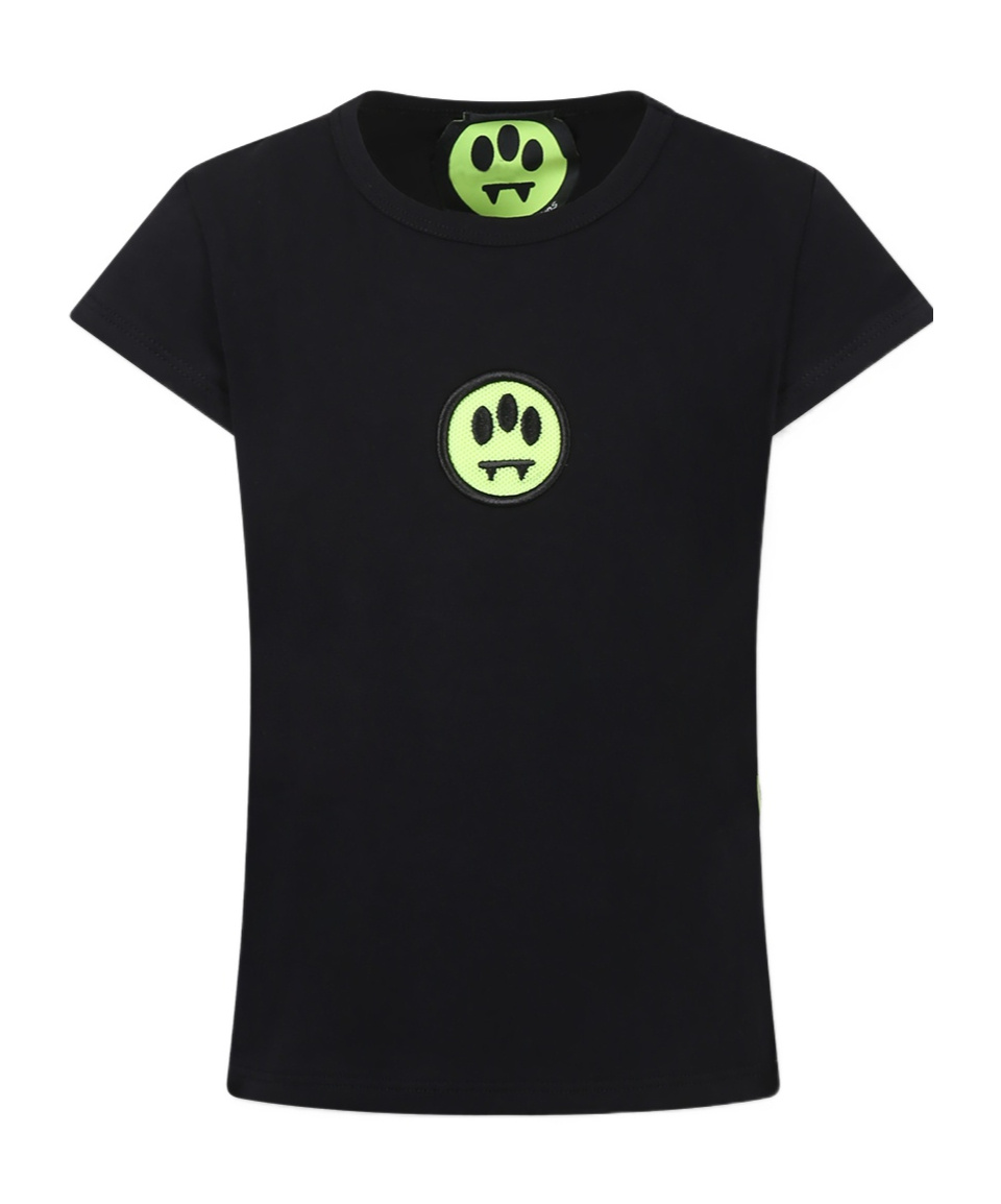 Barrow Short-sleeved Pattern T-shirt In Black