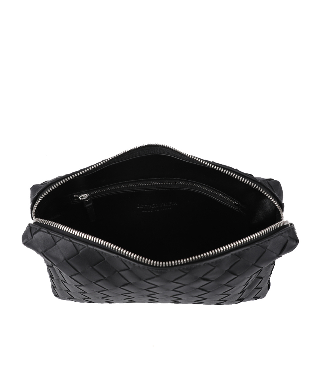 Bottega Veneta Woven Shoulder Bag In Black