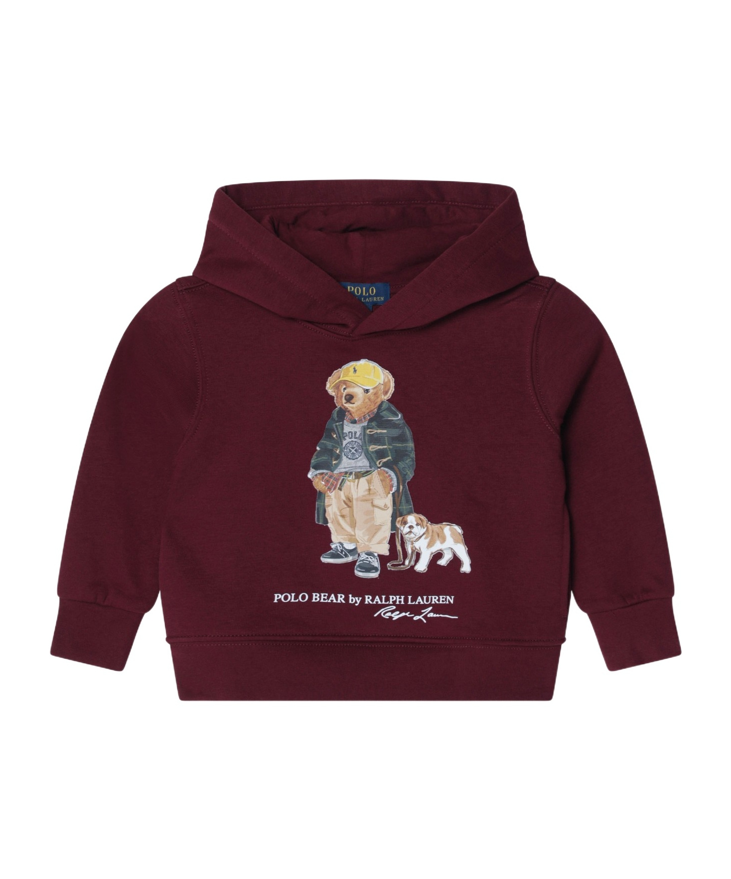 Polo Ralph Lauren Polo Bear Graphic Fleece Hoodie In Burgundy