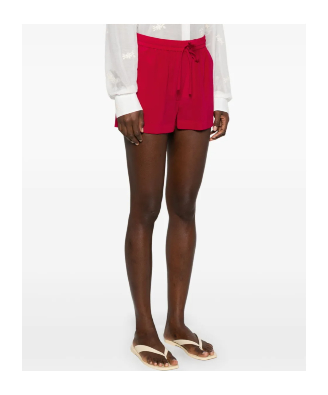 P.a.r.o.s.h Silk Shorts In Red