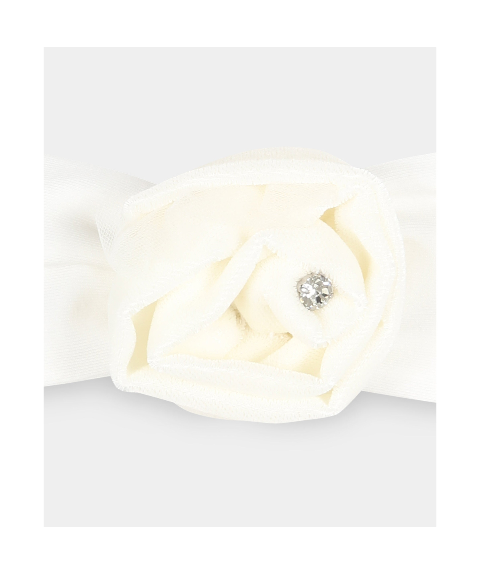 Monnalisa Velvet-flower Headband In White
