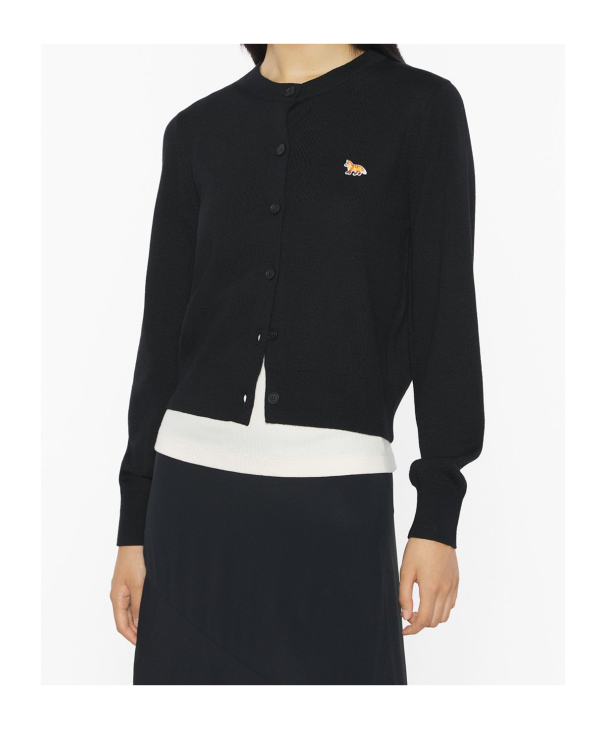 Maison Kitsuné Maison Kitsune Midnight Blue Wool Cardigan In Blue