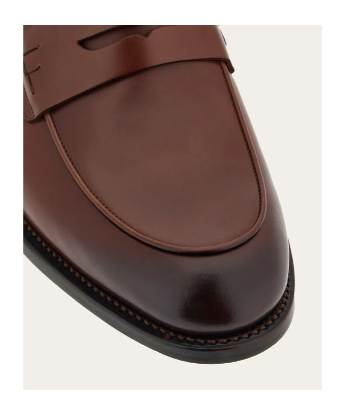 Ferragamo Man Loafers Brown Size 8.5 Calfskin In Brown