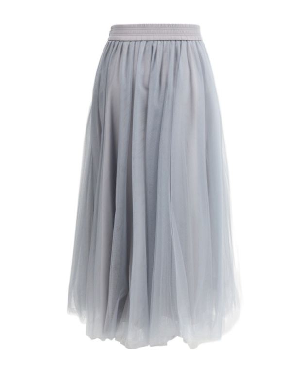 Fabiana Filippi Tulle Midi Skirt In Gray