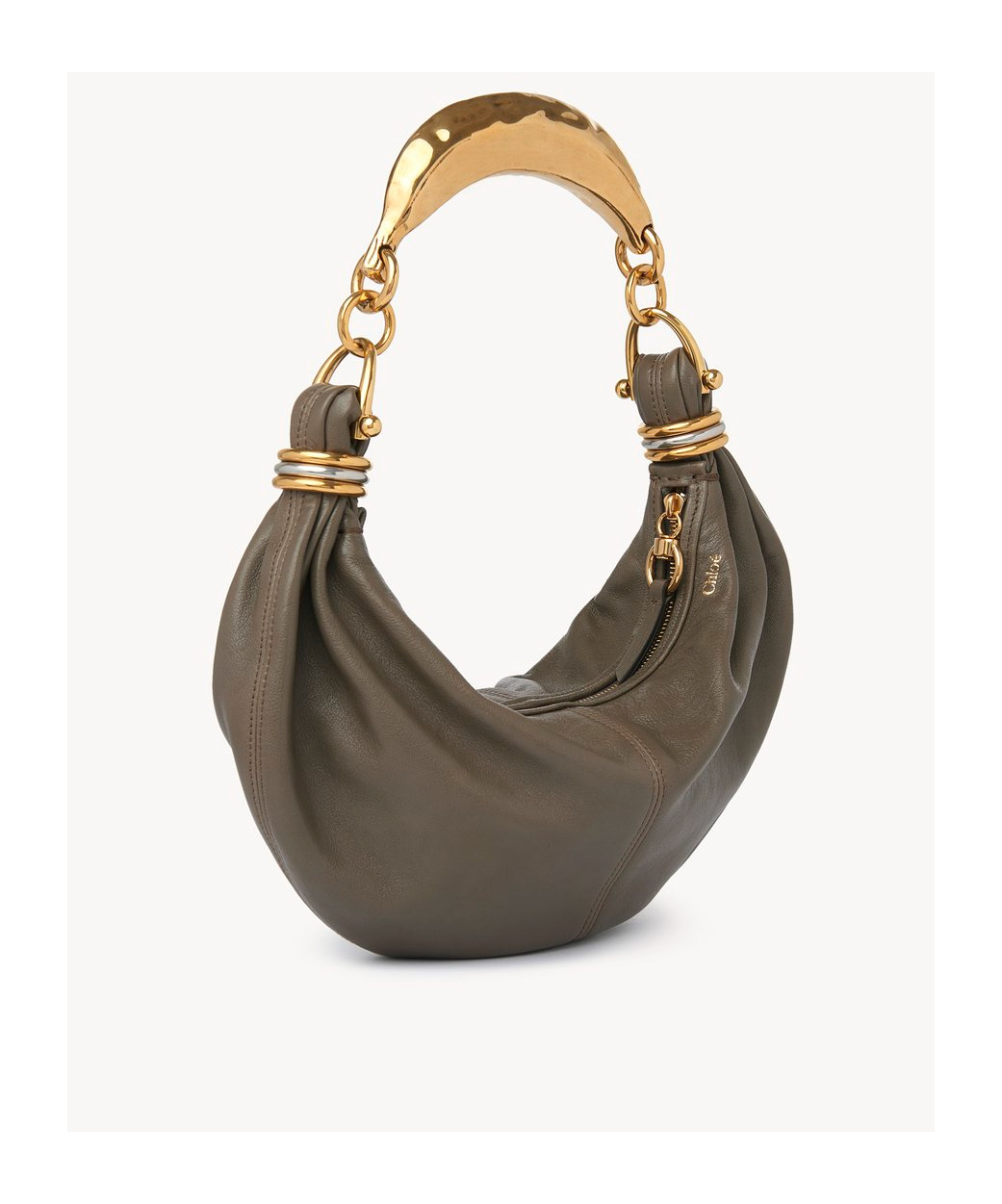 Chloé Bracelet Banana Shoulder Bag In Buffalo Leather In Multicolor