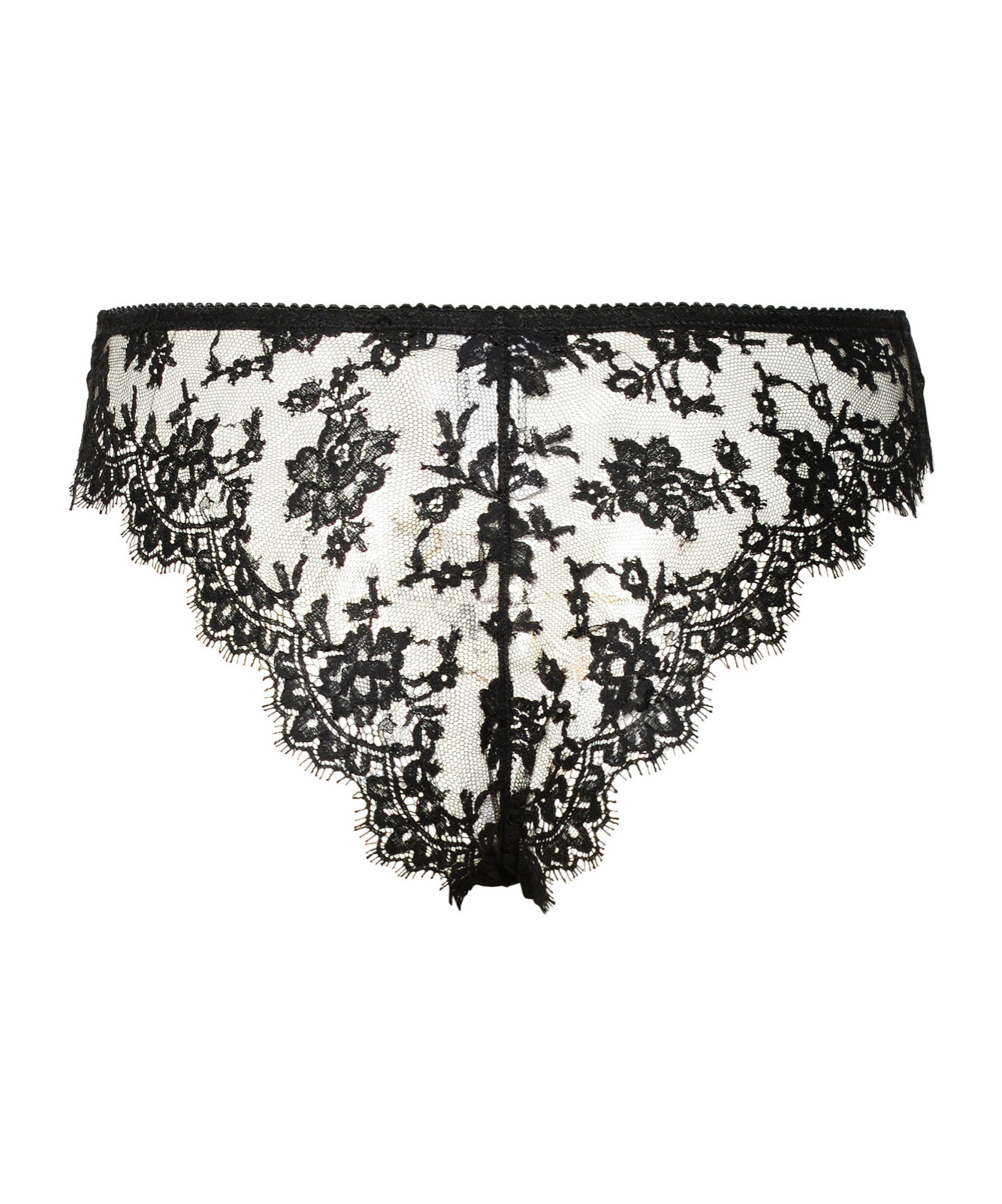 Shop Dolce & Gabbana Dolce Gabbana High Waist Lace Briefs In Black