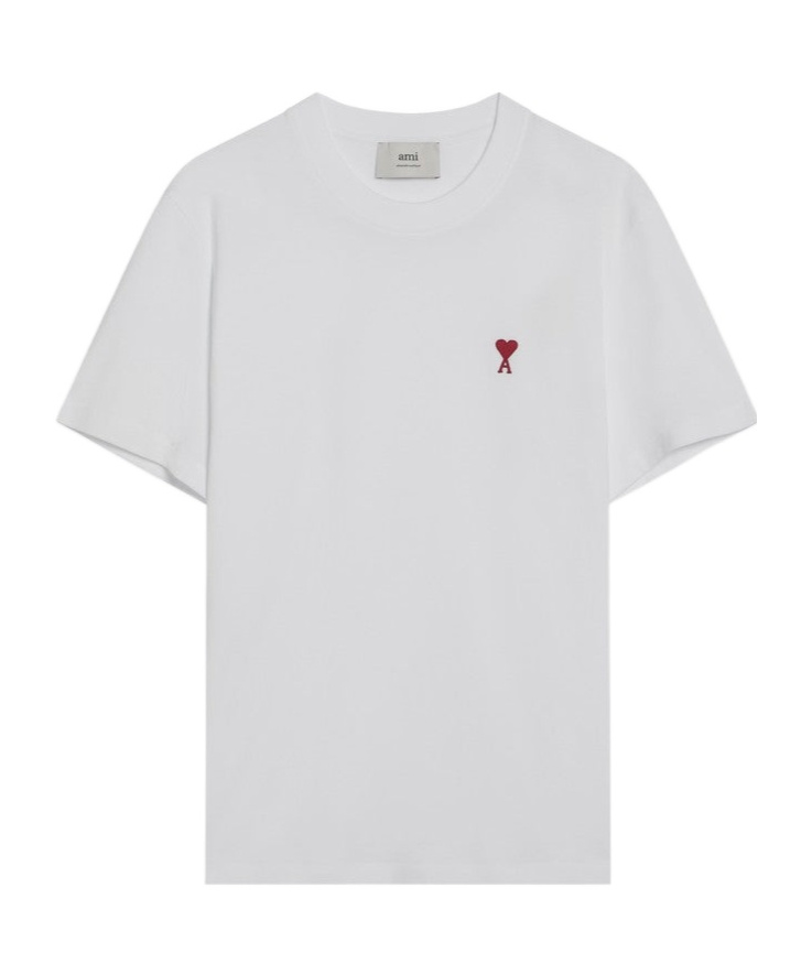 Ami Alexandre Mattiussi Ami Paris Ami Paris De Coeur Cotton T-shirt In White
