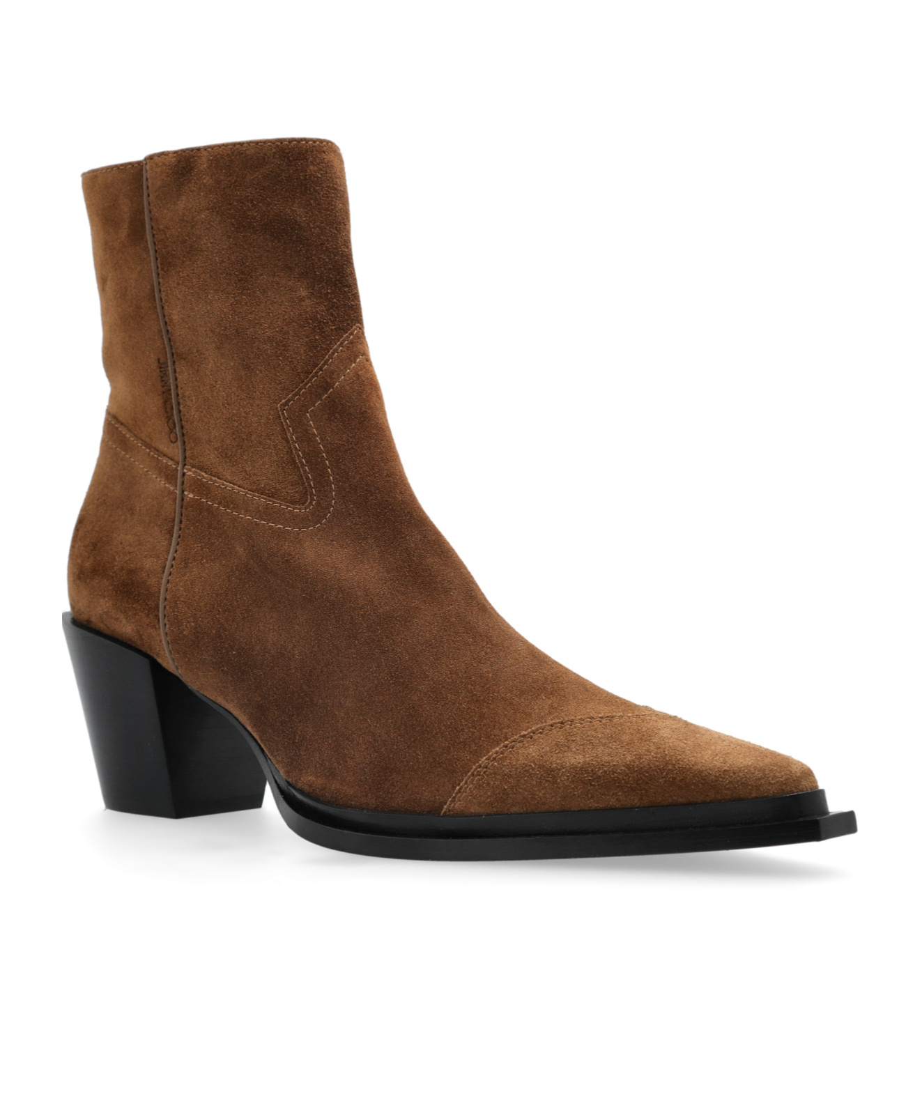 Jimmy Choo Pointed Short Boots In Brown