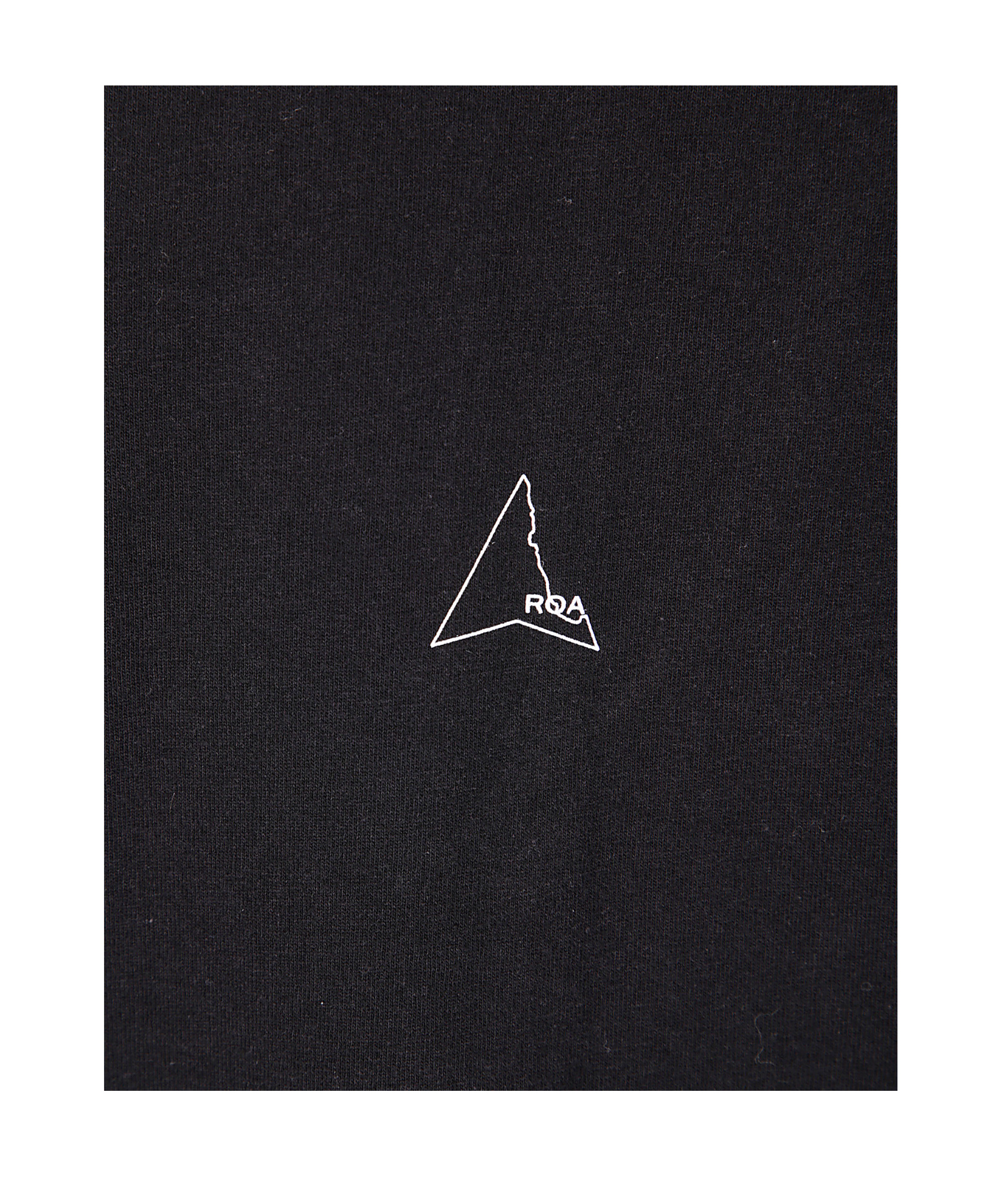 Roa Cotton Crew-neck Long Sleeve T-shirt In Black
