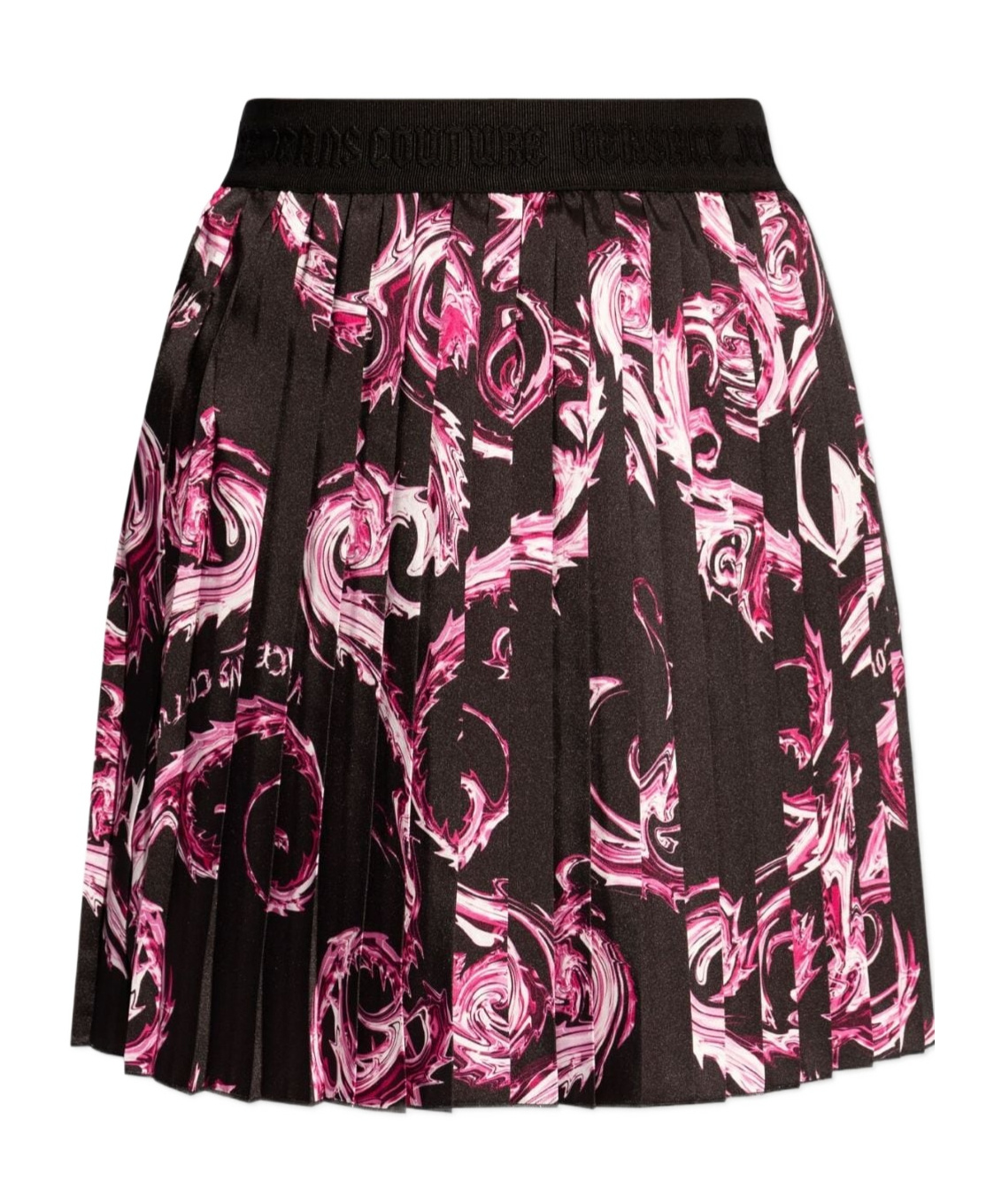 VERSACE JEANS ABSTRACT-PATTERN PRINT MINI SKIRT
