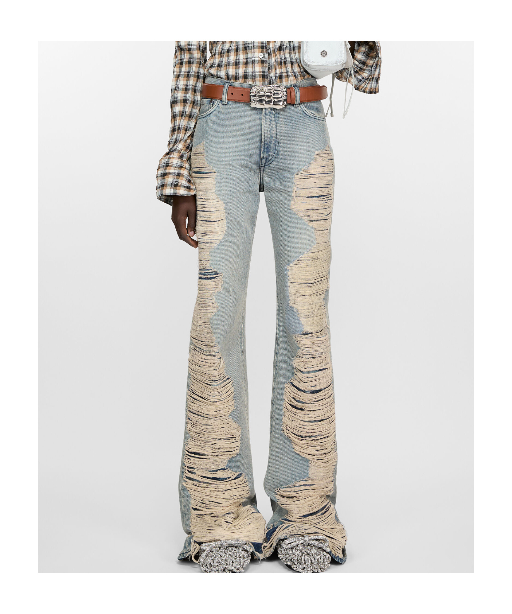 Acne Studios Belt-loop Jeans In Gray