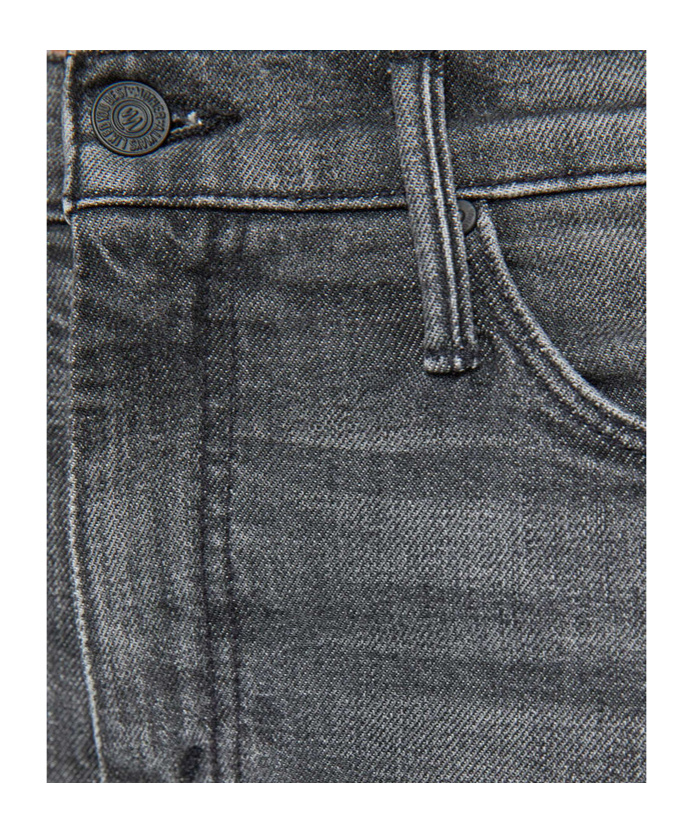 Mother The Maven Heel Super High Waist Wide Leg Jeans In Black
