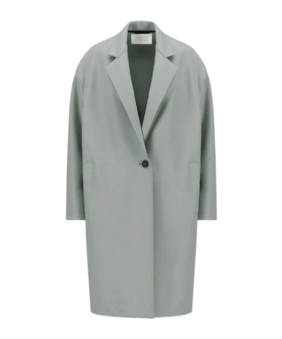 Harris Wharf London Long-sleeved Wool Cashmere Coat In Gray