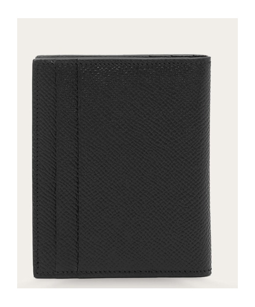 Shop Ferragamo Salvatore Mini Gancini Logo Bif-fold Wallet In Black