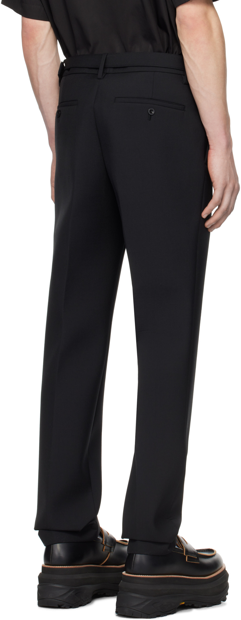 Sacai Black Suiting Bonding Trousers In Black