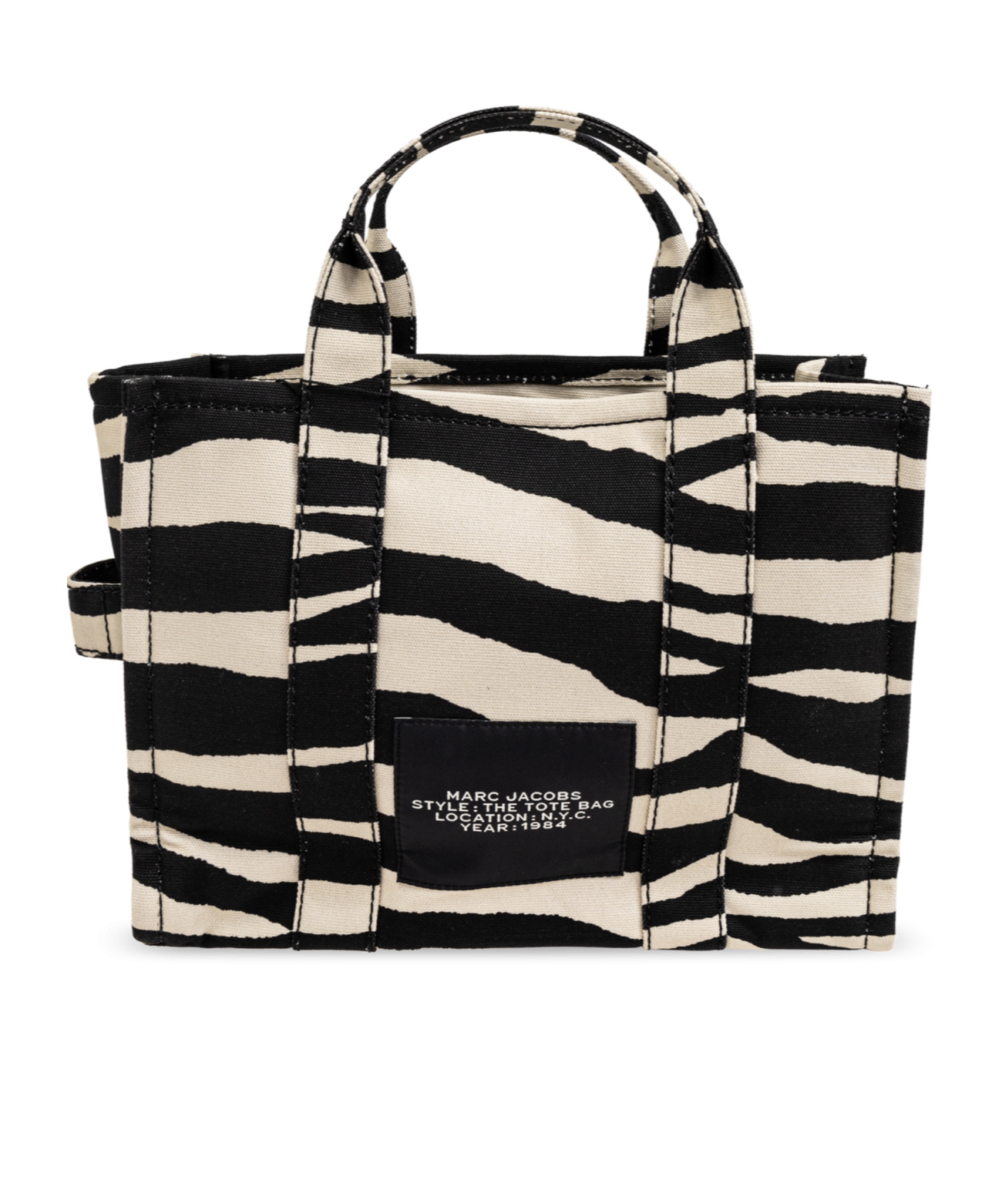 Marc Jacobs Zebra-print Medium Tote Bag In Black