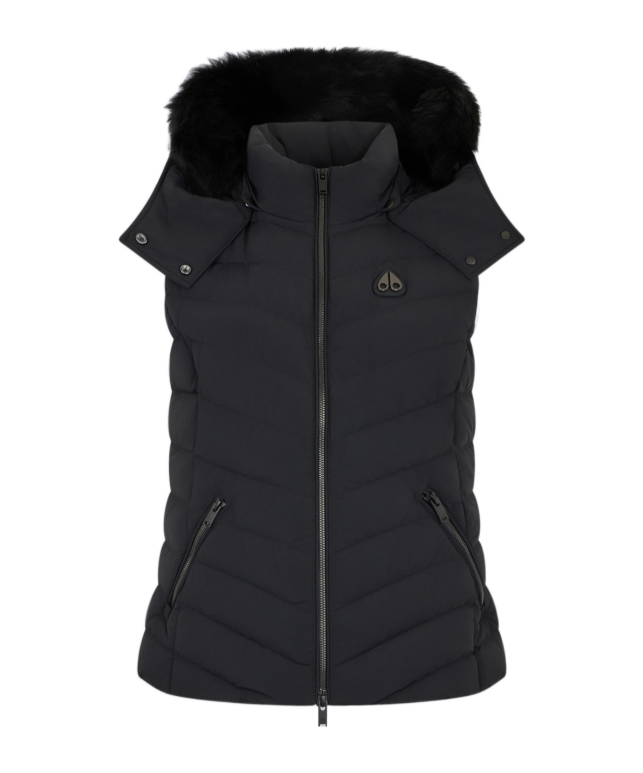 Moose Knuckles Elora Cotton Vest In Black