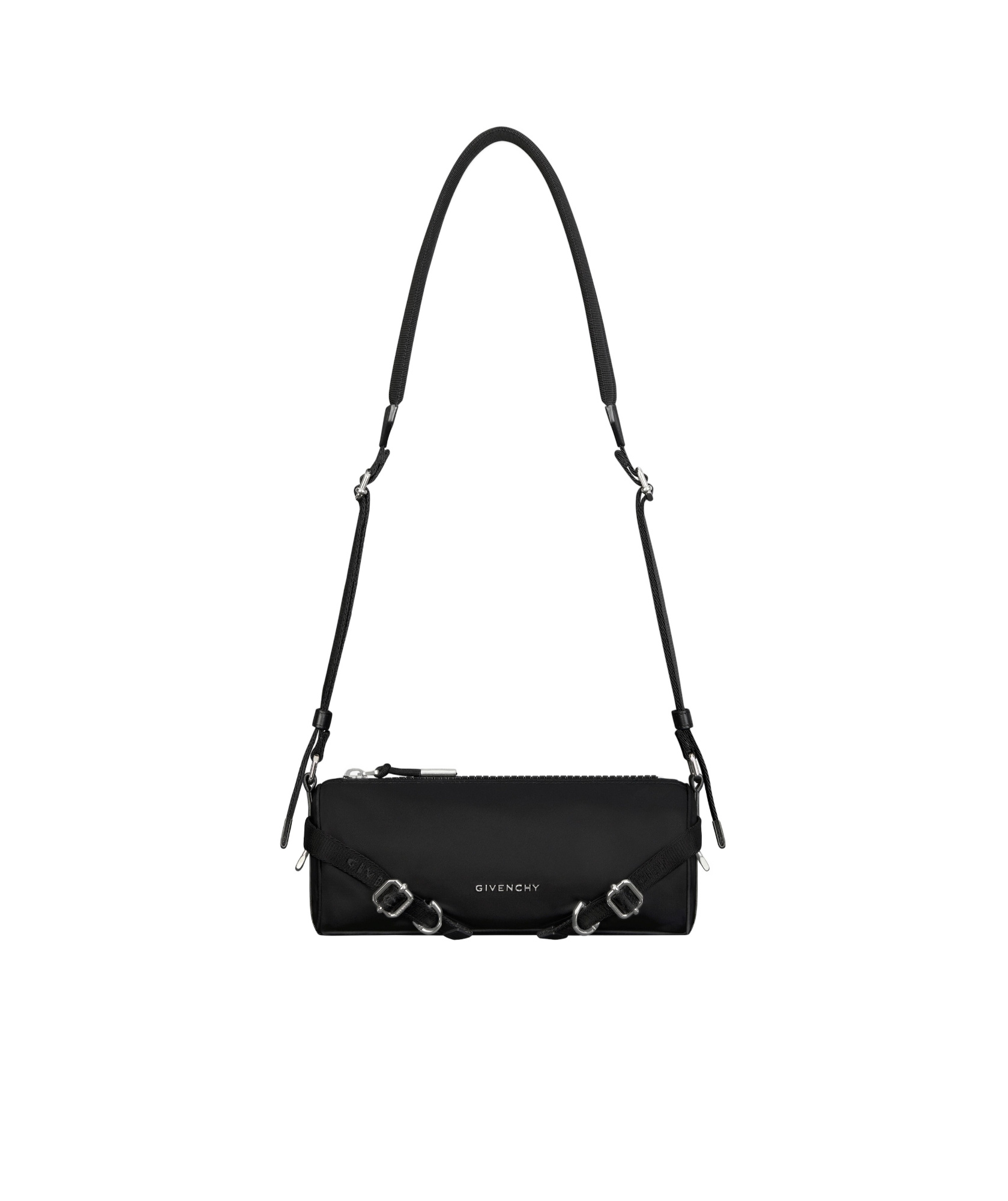 Givenchy Voyou Roller Bag In Grained Leather In Black