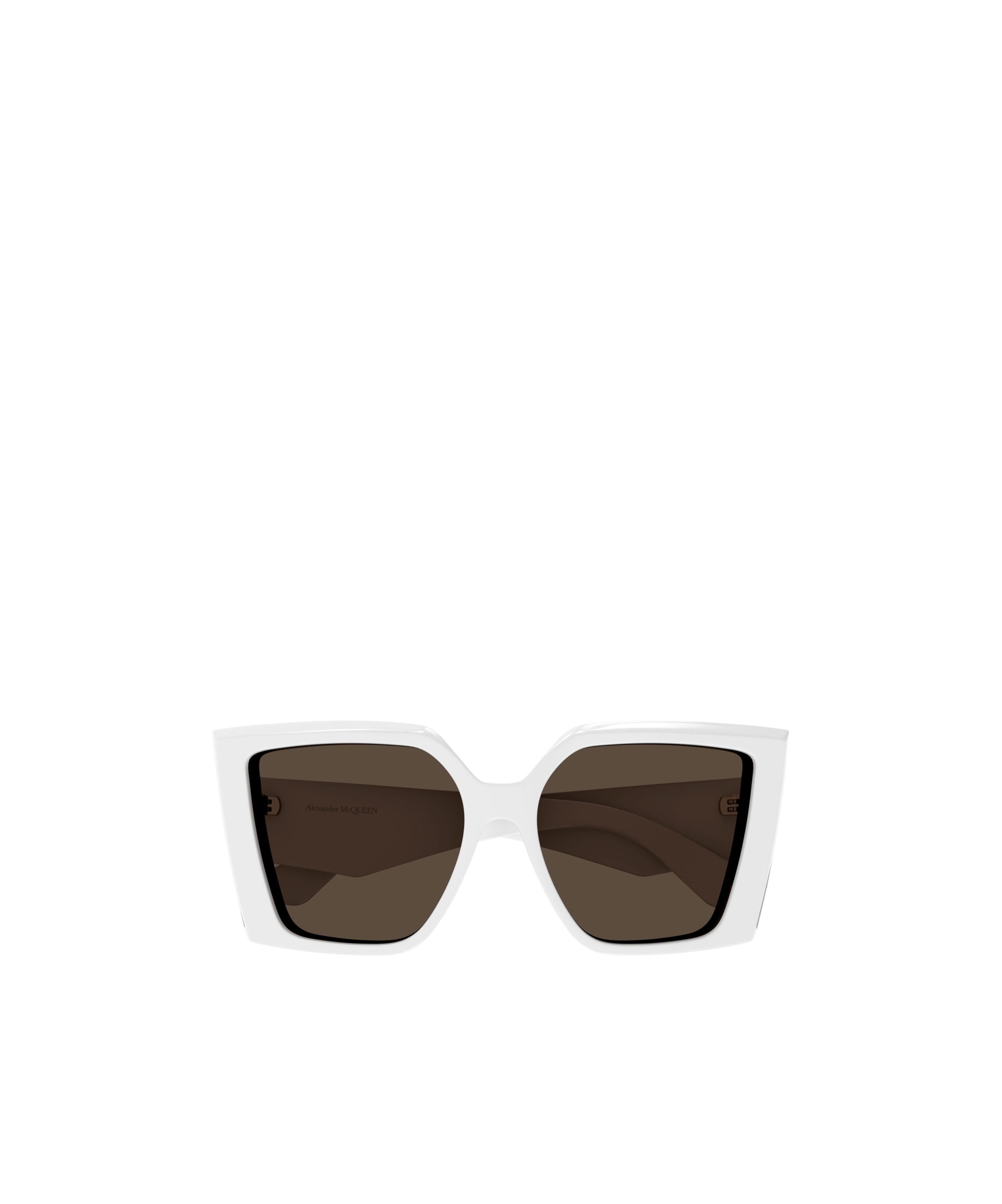 Alexander Mcqueen Eyewear Square Frame Sunglasses In White