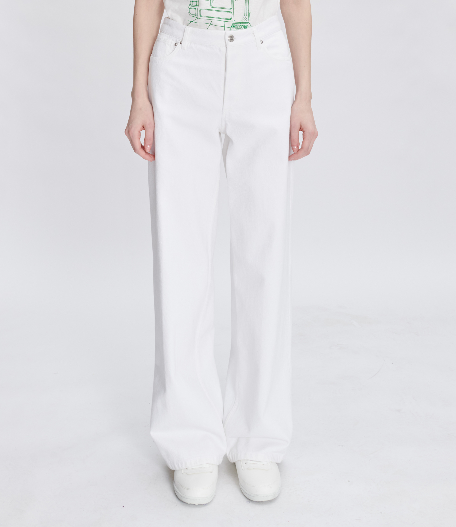 Apc Straight Jeans Pants In White