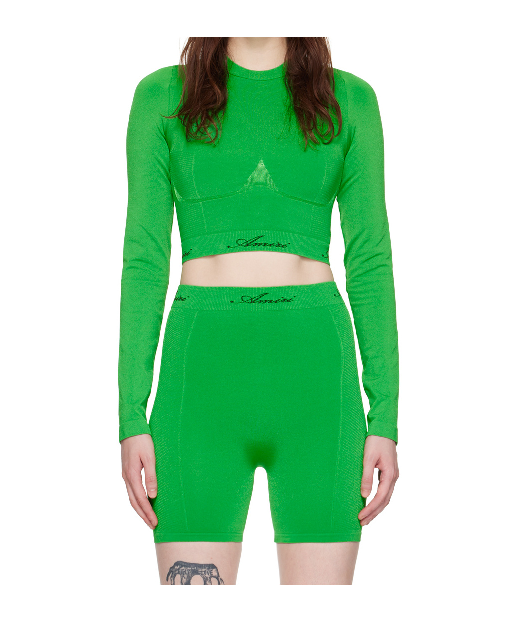 Amiri Logo Short T-shirt In Green