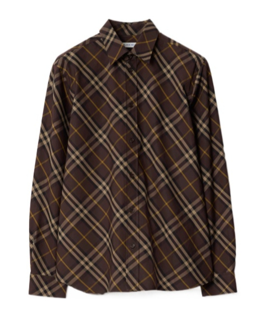 Burberry Relaxed Fit Check Cotton Flannel Shirt In Brown